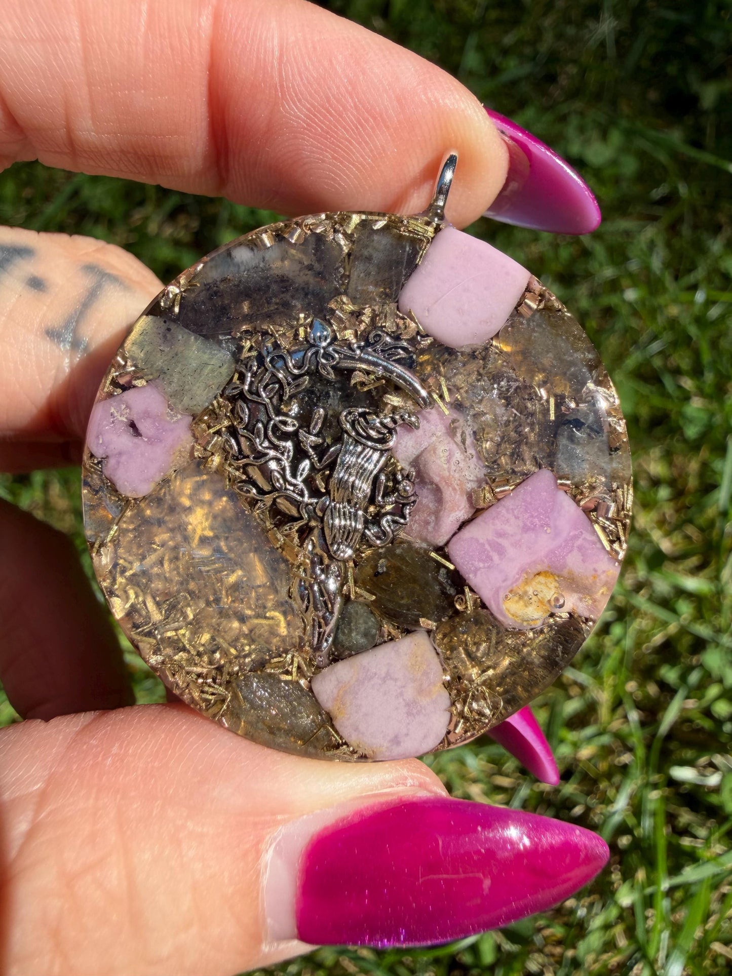 Orgonite 4 cm - Écho de l'âme - Intuition  Reconnexion à soi  Guidance intérieure  Éveil spirituel