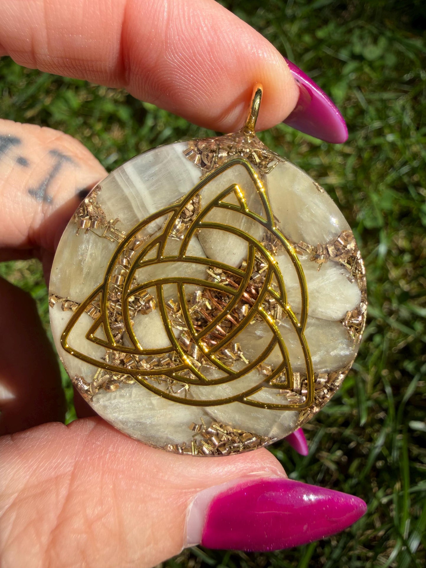 Orgonite 4 cm - Calcite Jaune - Joie  Confiance  Vitalité  Clarté mentale
